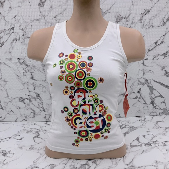 Women's Request White All Over Tank Top - Picture 1 of 3